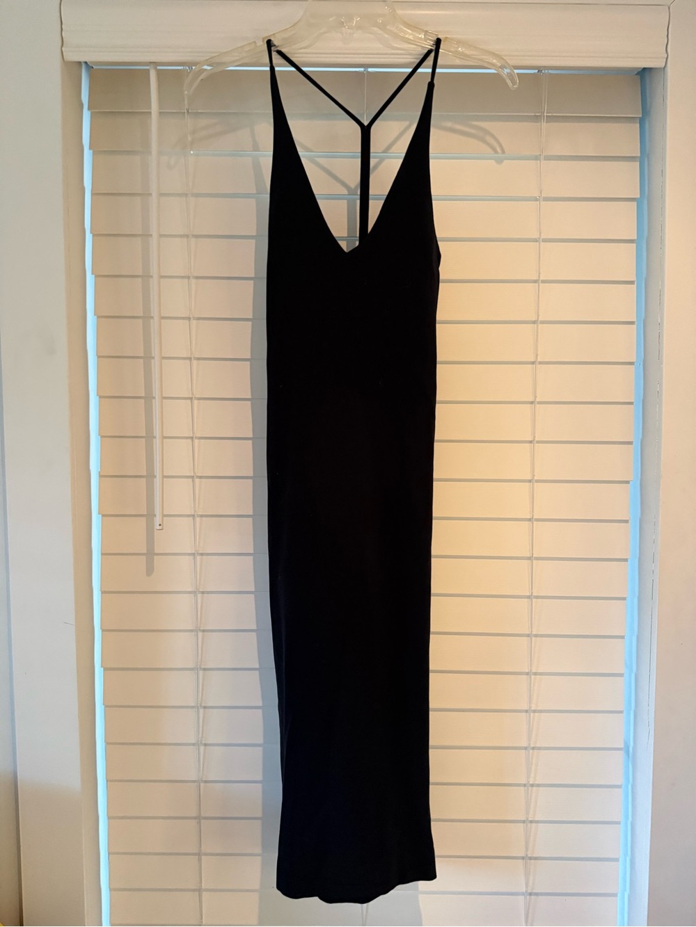 Zara Black Strappy Maxi Slip Dress